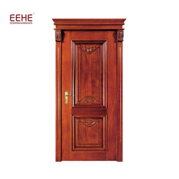 Puertas de madera maciza de madera Diseño de la puerta de entrada de la puerta principal de roble rojo de Estados Unidos